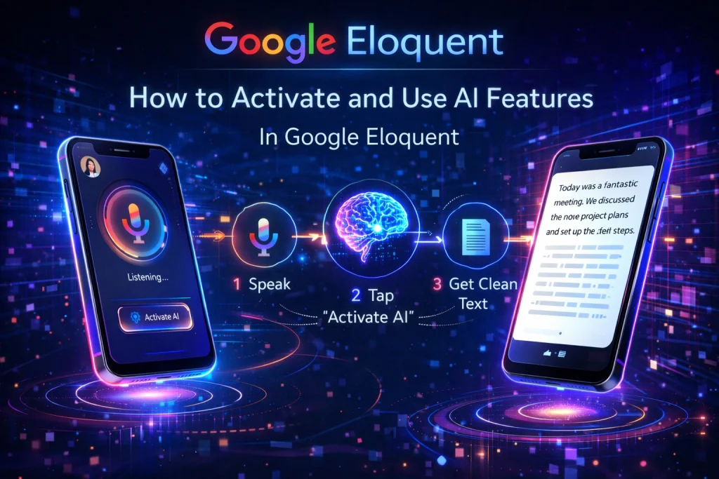 Google AI Edge Eloquent App : Everything You Need to Know 4 How to Activate and Use AI Features in Google Eloquent with activition step
